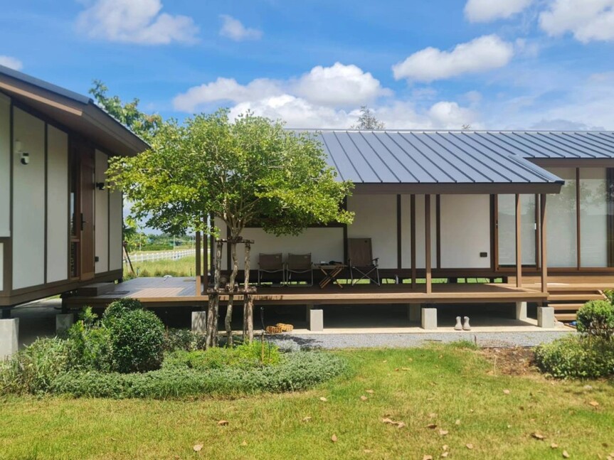 บ้านสำเร็จรูป โมดูลาร์ พร้อมห้องน้ำ และระเบียง